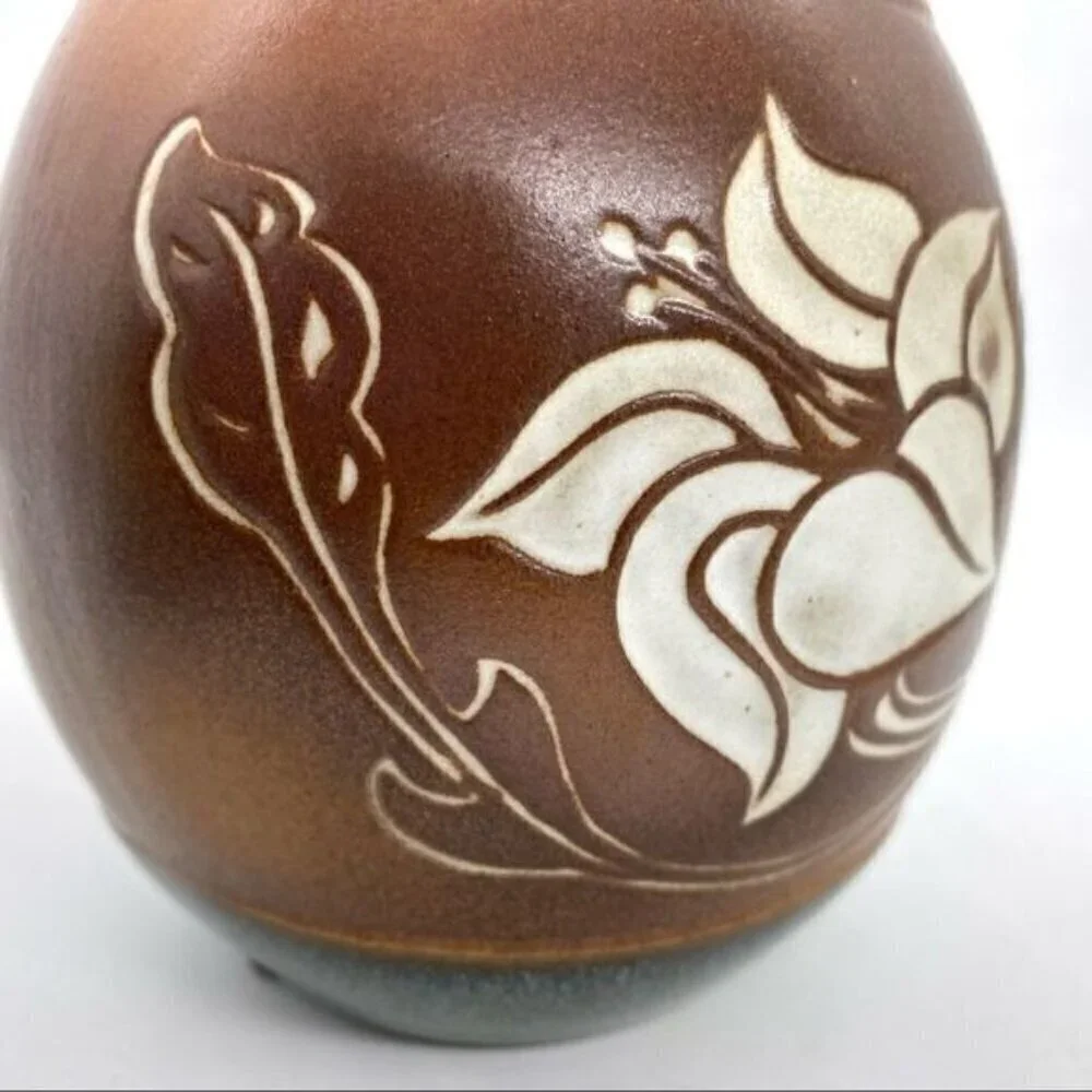Vintage Pottery Craft Floral Vase
